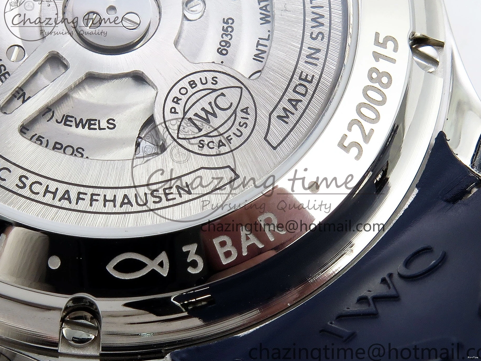 MIROTIME 0412 Casual Portuguese Chrono IW3716 Z+F 1:1 Best Edition White Dial on Blue Rubber Strap A 7016